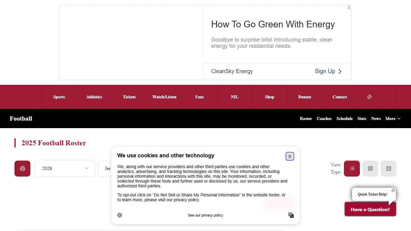 2026 Football Roster - Alabama Athletics